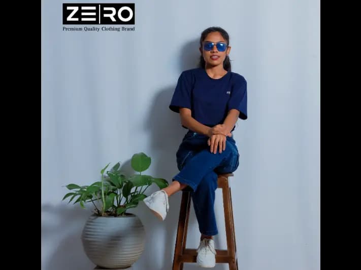 Oversized Crop Top - Navy Blue (3)