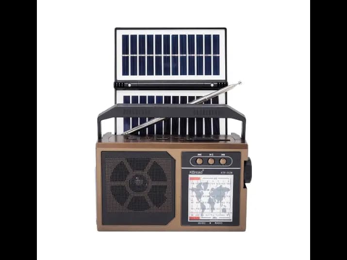 KTF-2029 Solar Panel Radio - micro USB slot for charging with 1 Month Warranty