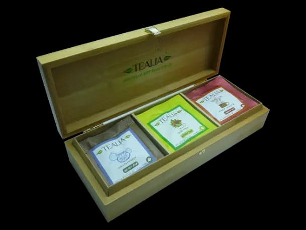 TEALIA - 3 COUNT WOODEN PRESENTER BOX ( 2g X 8 EPTB x 3) - 48g