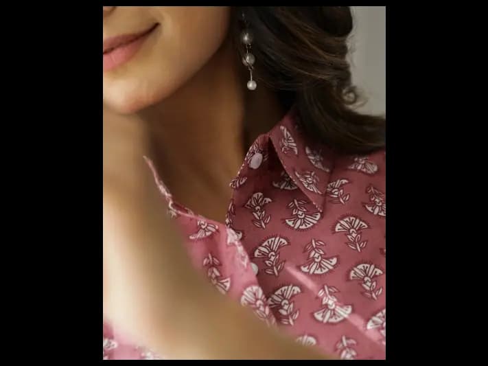 Floral Printed Pure Cotton Tunic With Palazzo - Pure Cotton (2)