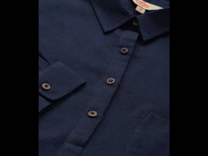 Blue Solid Straight Kurta with Trousers (2)