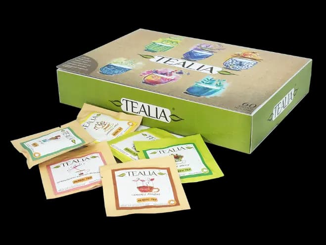 TEALIA - 6 VARIETY GREEN/HERBAL TEA GIFT BOX ( 2g x 6 X 8 EPTB)