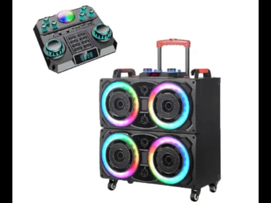 NDR-8888 Portable Amplifier Trolley Double Horn Speaker - 12000 Watts , 3 in 1 Speaker Bluetooth Audio System , Subwoofer, Radio, Bass with 1 month warranty (3)