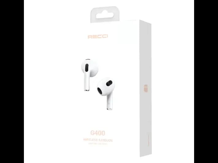Recci G400 Earbuds White - True Wireless Stereo V5.0 Bluetooth Version with 3 Month Warranty (4)