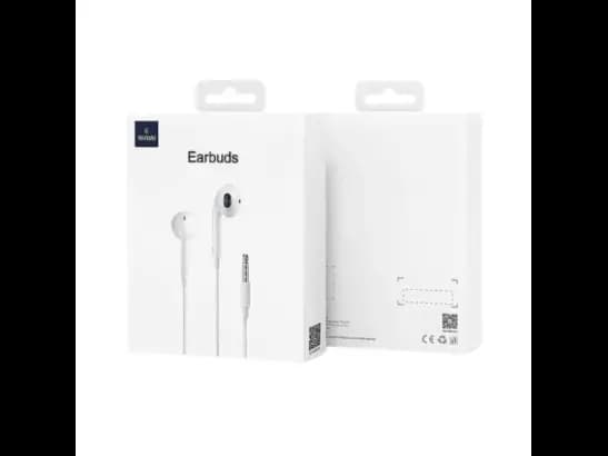 Wiwu Earbuds 101 3.5mm Earphone White - Microphone: Yes , Interface Connector Type: 3.5mm Connector , Cable Length: 120 CM  with 1 month warranty (2)