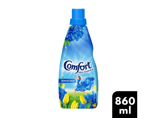 Comfort After Wash Morning Fresh Fabric Conditioner 860ml - Gives Unbelievable Shine to Clothes comfort nourishes and untangles cloth fibers damaged by washing and gives clothes
