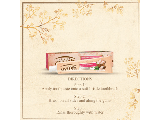 Ayush Whitening Toothpaste 110g - With the natural goodness of Rock Salt and Arimedas Tailam (4)