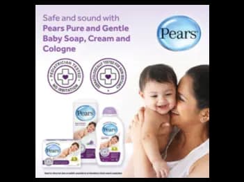 Pears Pure and Gentle Baby Soap 90g - Enriched with moisture cream (2)