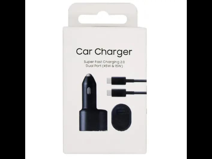 Samsung Type C-C Car Charger Super Fast Charging 2.0 Dual Port (45w & 15w) – AAA Grade (2)