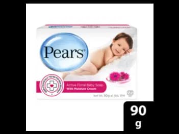 Pears Active Floral Baby Soap 90g - gently cleanses your babys skin without drying