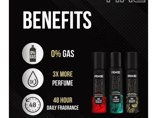 Axe Signature Dark Temptation Body Deodorant Spray 122ml - Treat yourself to some chocolate goodness with the Axe Signature Dark Temptation no gas body deodorant for men (3)