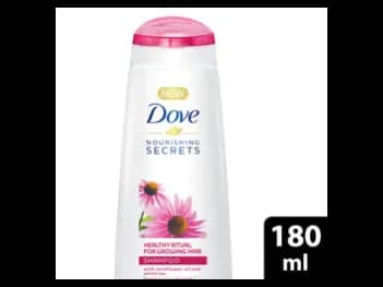 Dove Growth Ritual Shampoo 180ml - Enriched with coneflower, oil & White Tea For long and strong hair