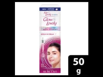 Glow and Lovely Advanced Multivitamin Face Cream 50g - Enriched with Vitamin B3, C and E, this cream gets quickly absorbed and penetrates deep into the skin