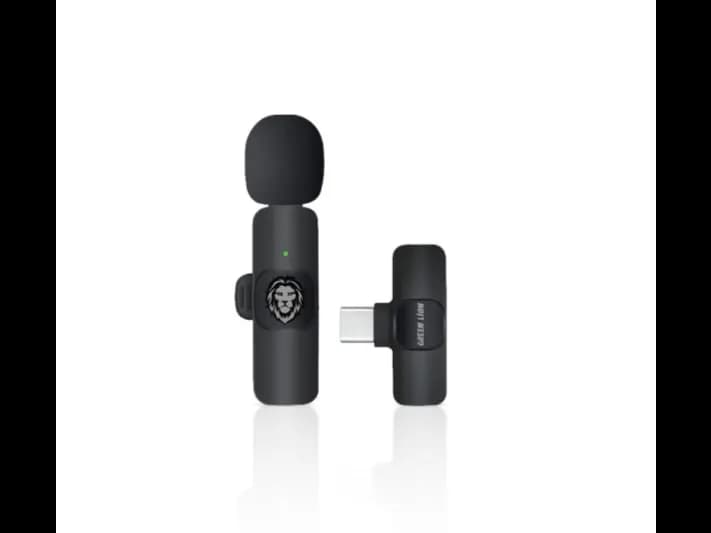 Green Lion Solo Wireless Microphone 3 Plugs 60mAh – Black with 1 Month Warranty