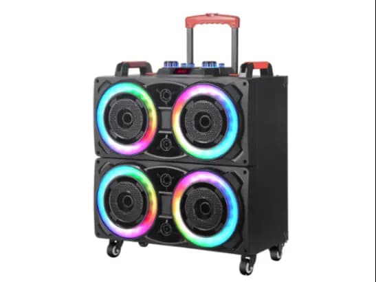 NDR-8888 Portable Amplifier Trolley Double Horn Speaker - 12000 Watts , 3 in 1 Speaker Bluetooth Audio System , Subwoofer, Radio, Bass with 1 month warranty