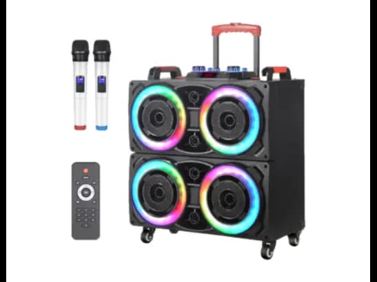 NDR-8888 Portable Amplifier Trolley Double Horn Speaker - 12000 Watts , 3 in 1 Speaker Bluetooth Audio System , Subwoofer, Radio, Bass with 1 month warranty (2)