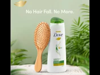 Dove Hair Fall Rescue Shampoo 180ml - Dove Hair fall rescue Shampoo with Nutrilock Actives deeply nourish hair, thereby reducing hair breakage by upto 98% (5)