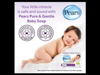 Pears Pure and Gentle Baby Soap 90g - Enriched with moisture cream (3)