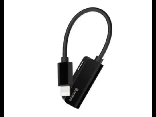 Baseus L37 Audio Converter Iphone Male to Double Iphone Female Adapter with Automatic switching and matching for fast charging , Made of aluminum alloy , resistant to oxidation and corrosion (2)
