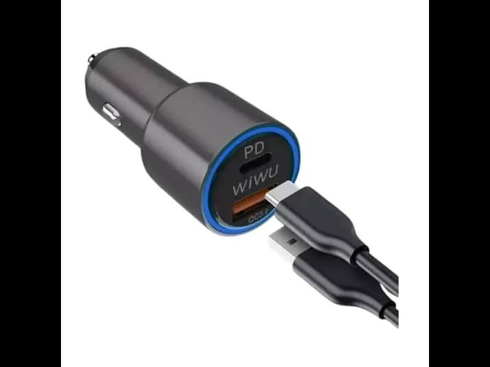 WiWU PC100 Type-C PD QC3.0 Fast Charging 38W Car Charger (2)