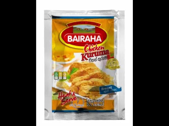 Bairaha Chicken Kuruma Breast 300G - Incredible assortment of flavorful precooked marinated kuruma chicken breast  that is ready to be served as a delicious  meal