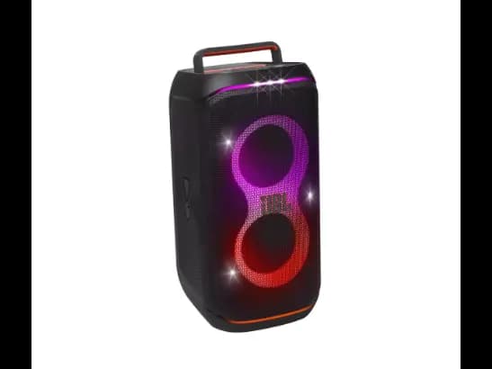 JBL PartyBox Club 120 Outdoor Speaker - Powerful JBL Pro Sound , Futuristic lightshow , Up to 12 hours of play time , Foldable handle