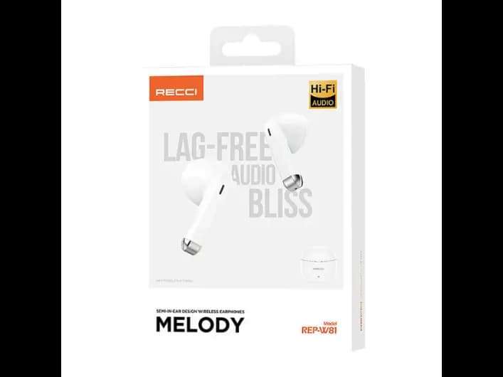 Recci REP-W81 Melody TWS Buds – White with 3 Month Warranty (4)