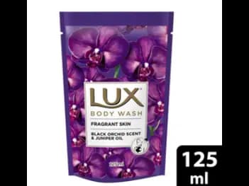 Lux Fragrant Skin Black Orchid Scent Juniper Oil Bodywash 125ml - created with the intoxicating fragrance of black orchids and the skin rejuvenating properties of Juniper oil