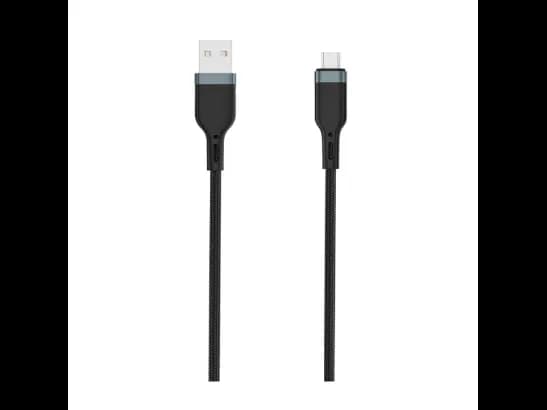 Wiwu WI-C019 Platinum Cable 120cm Black (USB To Type-C/ Lightning / Micro ) - Strong bending test Disconnection Terminator , Smart upgrade chip , Fast charging and bending resistance (2)