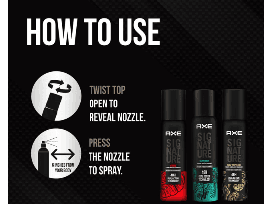 Axe Signature Dark Temptation Body Deodorant Spray 122ml - Treat yourself to some chocolate goodness with the Axe Signature Dark Temptation no gas body deodorant for men (2)