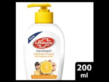 Lifebuoy Kitchen Fresh Hand wash 200ml -  with the power of lemons can remove 99.9 percent germs in just 10 seconds
