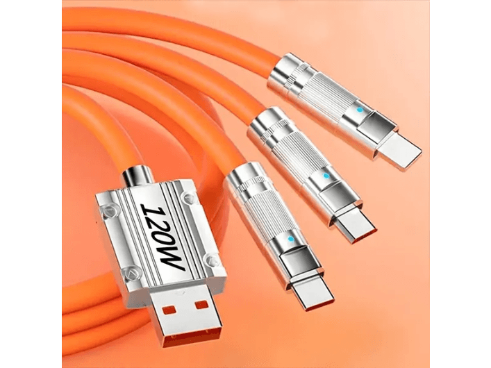 3in1 Super Fast Charging Cable 120W 6A Zinc Alloy Cable (2)