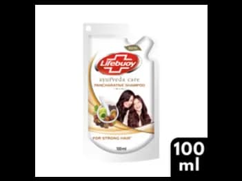 Lifebuoy Ayurvedic Care Shampoo Pouch 100ml - featuring five key Ayurvedic ingredients
