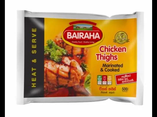 Bairaha Marinated Chicken Thighs 500g - Incredible assortment of flavorful precooked marinated chicken thighs that is  ready to be served as a delicious meal