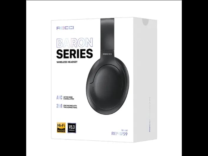 Recci REP-W59 Baron Series ANC Wireless Headset Black (4)