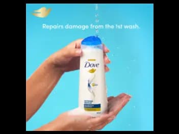 Dove Intense Repair Shampoo 180ml - Visible repair and hair nourishment with every wash. Ideal For Men & Women (3)