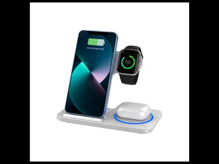 Wiwu Wi-W020 Foldable 15W 3 In 1 Wireless Charger with 6 Month Warranty