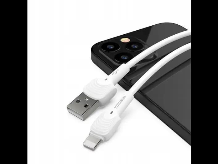 Recci RTC-N26L Wave Lightning 1m Cable – White (2)