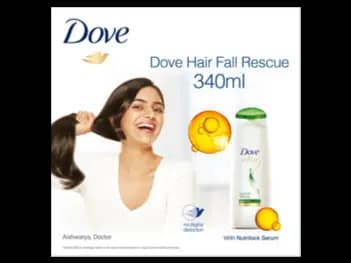 Dove Hair Fall Rescue Shampoo 340ML - Dove Hair fall rescue Shampoo with Nutrilock Actives deeply nourish hair, thereby reducing hair breakage by upto 98% (3)