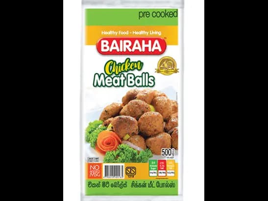 Bairaha Chicken Meatballs 500g - Chicken meatballs made with the perfect  blend of herbs and spices to be served as an  appetize