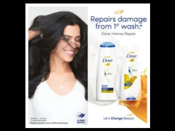 Dove Intense Repair Shampoo 180ml - Visible repair and hair nourishment with every wash. Ideal For Men & Women (5)