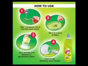 Vim Anti Smell Dishwash Liquid 500ml - removes 5 tough Smells such as fish, eggs, chicken, onions and Garlic (2)