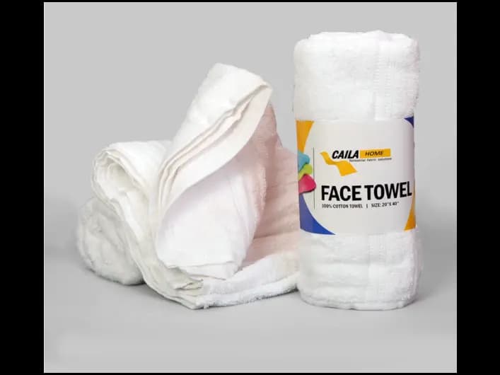 CAILA FACE TOWEL 250GSM - white with 20 x 40