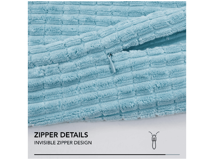 Deconovo Throw Pillow Covers with Corn Texture Baby blue - 1Pcs (3)