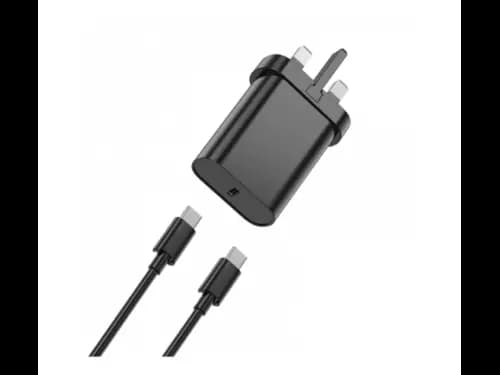 Wiwu WI-U001 Quick 2 in 1 20W C-C PD Fast Charger Black - 20W PD , UK plug ,Cable:60W with 6 Month Warranty (3)