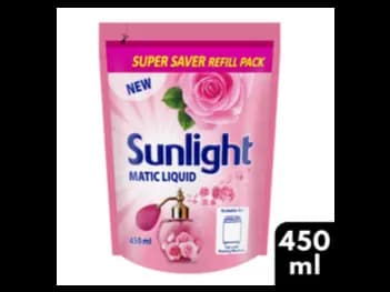 Sunlight Matic Liquid Pouch 450ml - Suitable for top load washing machine