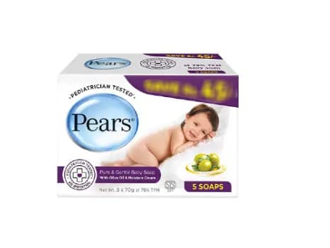 Pears Regular Baby Soap Multi Pack 70g - 5.00 pcs