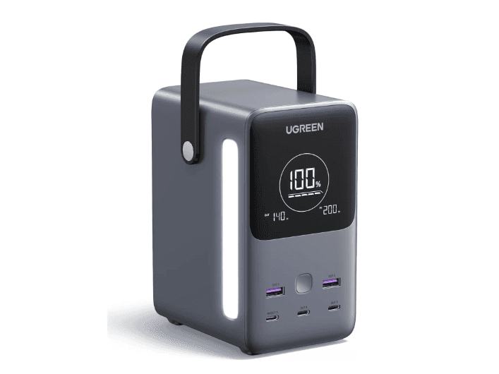 UGREEN 25286 Portable Charger 48000mAh 300W Power Bank 5 Ports USB C with Smart Digital Display Lighting and SOS Mode