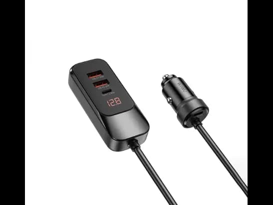 Wiwu WI-QC015 Extend Car Charger Dual USB-A Dual USB-C 120W - The shell adopts V0 fireproof , Over-voltage protection , Over-temperature protection with 6 Month Warranty (3)