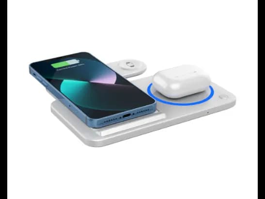 Wiwu Wi-W020 Foldable 15W 3 In 1 Wireless Charger  - With Night lights , Foldable, save space , 15W fast wireless charging , Multi-purpose with 6 Month Warranty (2)